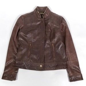 Laundry By Shelli Segal Brown Leather Jacket